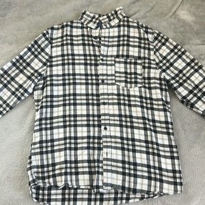 Black and white flannel shirt